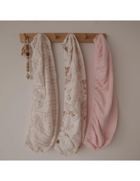 Sábanas de Muselina para Cuna Gllquen 3 Paquete Algodón