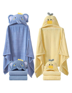 Paquete de 2 Toallas de Baño con Capucha INSPEAUTY 139.7x69.9cm