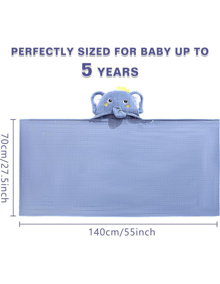 Paquete de 2 Toallas de Baño con Capucha INSPEAUTY 139.7x69.9cm