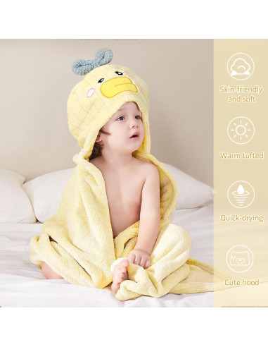 Paquete de 2 Toallas de Baño con Capucha INSPEAUTY 139.7x69.9cm