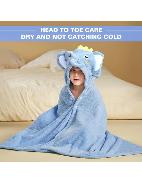 Paquete de 2 Toallas de Baño con Capucha INSPEAUTY 139.7x69.9cm