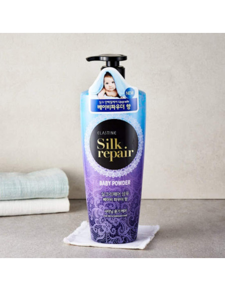 Champú Reparador de Seda Elastine Aroma Talco Bebés 550ml