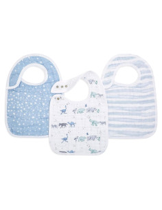 Babero Snap Aden + Anais 100% Algodón Muselina 3 Capas