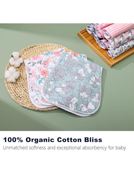 Paños de Eructo y Baberos 2 en 1 Benoxine - 6 Unidades Algodón