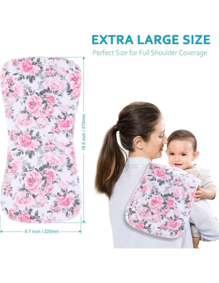 Paños de Eructo y Baberos 2 en 1 Benoxine - 6 Unidades Algodón