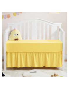 Conjunto Funda y Falda de Cuna Horbaunal Amarillo 132x71 cm