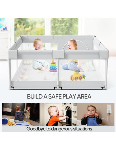 Parque Infantil Fodoss 119x119 cm para Bebés - Seguro y Suave