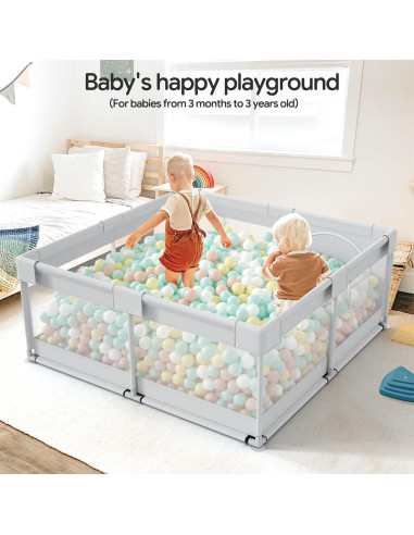 Parque Infantil Fodoss 119x119 cm para Bebés - Seguro y Suave