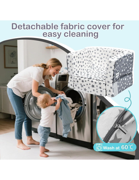 Cama de viaje 2 en 1 para niños Terciopelo y Oxford 114x56cm