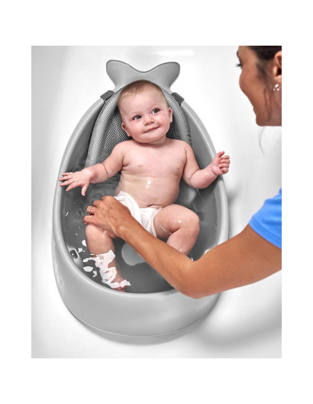 Bañera para Bebés Skip Hop Moby 3 Etapas - Gris