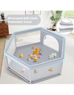 Parque Infantil Hexagonal Estiloso 165x165 cm - Seguro y Resistente 2