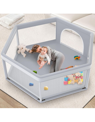 Parque Infantil Hexagonal Estiloso 165x165 cm - Seguro y Resistente