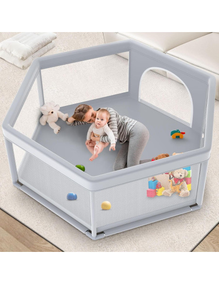 Parque Infantil Hexagonal Estiloso 165x165 cm - Seguro y Resistente