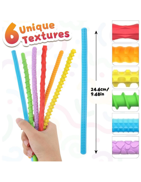 Juguetes Antiestrés de Silicona 6 Piezas para Niños y Adultos
