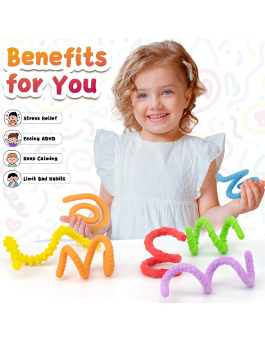 Juguetes Antiestrés de Silicona 6 Piezas para Niños y Adultos