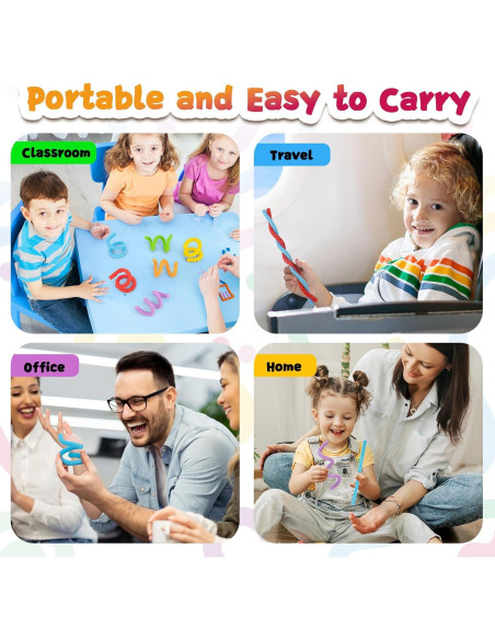 Juguetes Antiestrés de Silicona 6 Piezas para Niños y Adultos