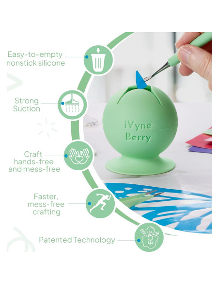 Colector de Residuos de Vinilo iVyne Berry Verde - Succión Fuerte