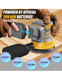 Lijadora Orbital Inalámbrica TAIRDA 20V 60V 6 Velocidades 2