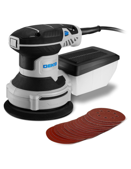 Lijadora Orbital Eléctrica DEKOPRO 300W 5" 6 Velocidades con Polvo
