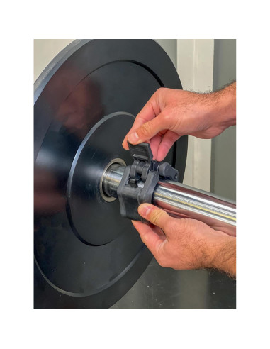 Abrazaderas de barra olímpica Hacuba Fitness 2" negras