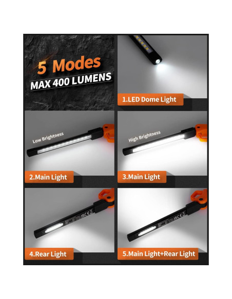 Luz de Trabajo LED Anylight 400LM Recargable Magnética