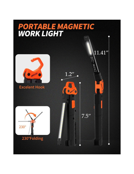 Luz de Trabajo LED Anylight 400LM Recargable Magnética