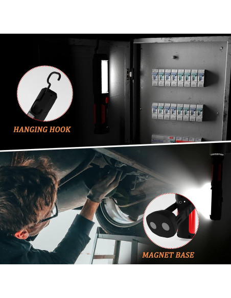 Lámpara de Inspección LED Wolfteeth 36+5, Luz de Trabajo Portátil