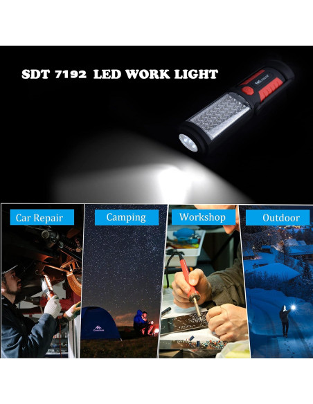 Lámpara de Inspección LED Wolfteeth 36+5, Luz de Trabajo Portátil