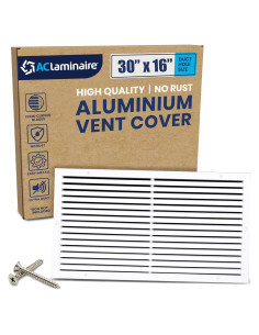 Cubierta de retorno de aire LAMINAIRE 30x16" Aluminio Blanco