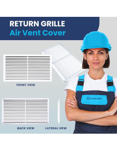 Cubierta de retorno de aire LAMINAIRE 30x16" Aluminio Blanco 2
