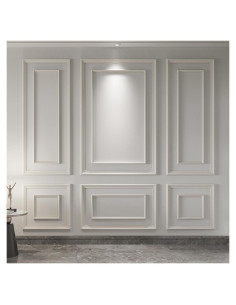 Juego de Molduras de Pared Pre-Cortadas Art3d 12 Marcos Blancos