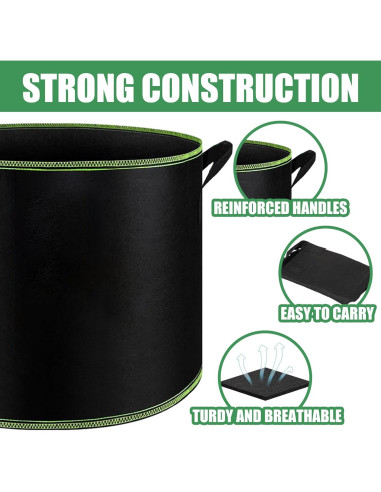 Bolsas de Crecimiento FVOTNW 100 Galones para Jardín