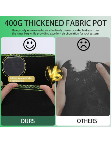 Bolsas de Crecimiento FVOTNW 100 Galones para Jardín