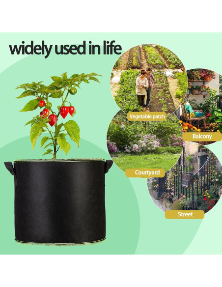 Bolsas de Crecimiento FVOTNW 100 Galones para Jardín
