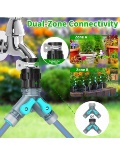 Kit de Riego por Goteo TRJZWA 2025 con 2 Tipos de Puntas 2