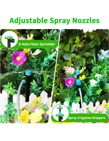 Kit de Riego por Goteo TRJZWA 2025 con 2 Tipos de Puntas