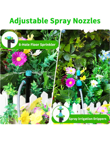 Kit de Riego por Goteo TRJZWA 2025 con 2 Tipos de Puntas