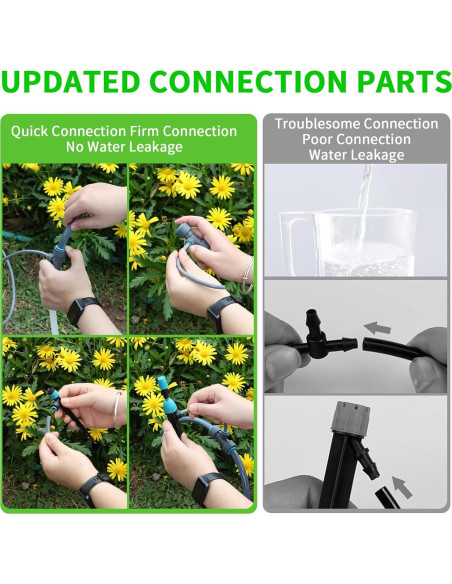 Kit de Riego por Goteo TRJZWA 2025 con 2 Tipos de Puntas