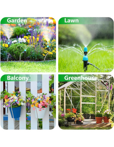 Kit de Riego por Goteo TRJZWA 2025 con 2 Tipos de Puntas