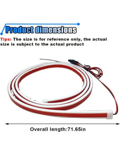 Tira de Luz LED LHDOS para Capó de Coche 182 cm Azul 2