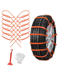 Cadenas de Nieve Qoosea para Neumáticos de Coche 8 Piezas