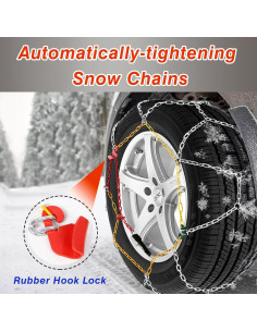 Cadenas de Nieve Antideslizantes AOSUYOU Ajuste Universal 2 PCS 2