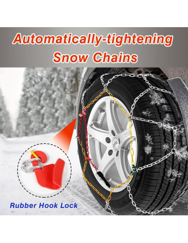 Cadenas de Nieve Antideslizantes AOSUYOU Ajuste Universal 2 PCS