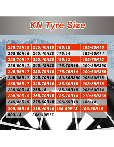 Cadenas de Nieve Antideslizantes AOSUYOU Ajuste Universal 2 PCS