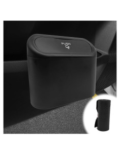 Basurero de coche BSAMZO a prueba de fugas negro 1 unidad