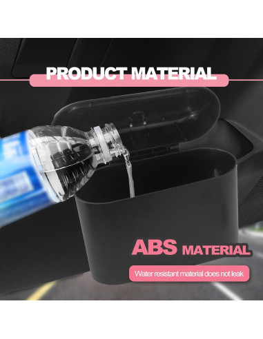 Basurero de coche BSAMZO a prueba de fugas negro 1 unidad