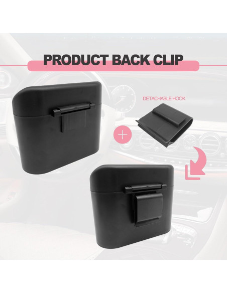 Basurero de coche BSAMZO a prueba de fugas negro 1 unidad