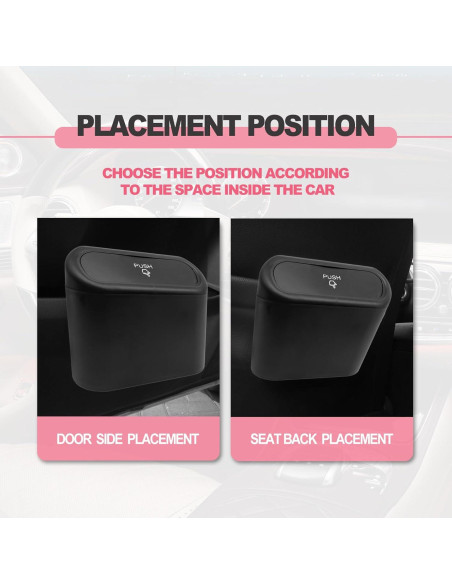 Basurero de coche BSAMZO a prueba de fugas negro 1 unidad