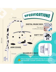 Móvil Montessori TINITIGIES para cuna - Caja de música digital 2