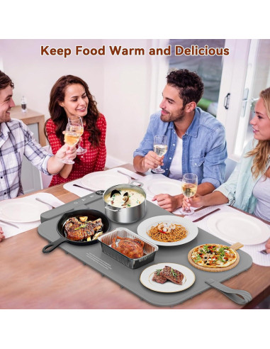 Alfombrilla Térmica Newise RFW003 60x37cm 6 Temperaturas Gris